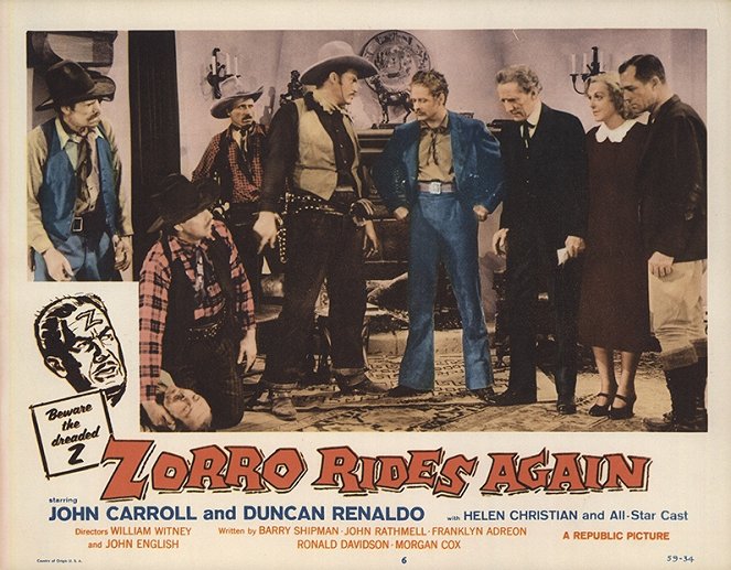 Zorro Rides Again - Cartões lobby