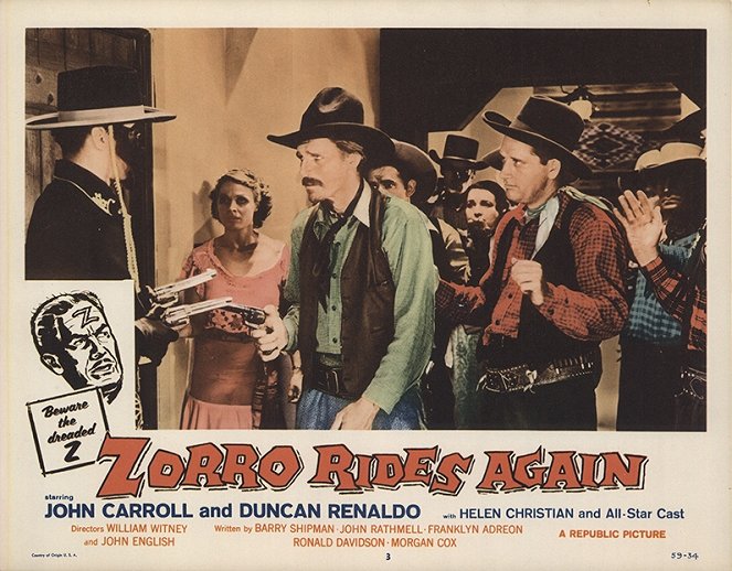 Zorro Rides Again - Cartões lobby