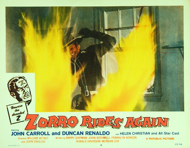 Zorro Rides Again - Cartões lobby