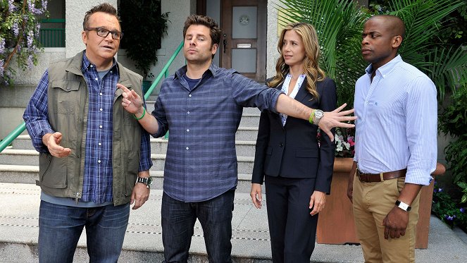 Psych - A Touch of Sweevil - Photos - Tom Arnold, James Roday Rodriguez, Mira Sorvino, Dulé Hill