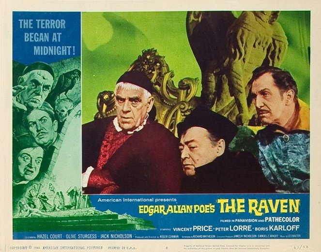 The Raven - Lobby karty - Boris Karloff, Peter Lorre, Vincent Price