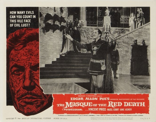A Máscara da Morte Vermelha - Cartões lobby - Vincent Price