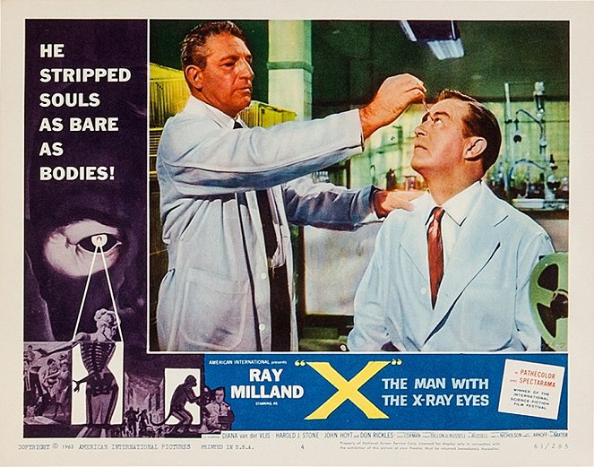 X - Cartões lobby - Harold J. Stone, Ray Milland