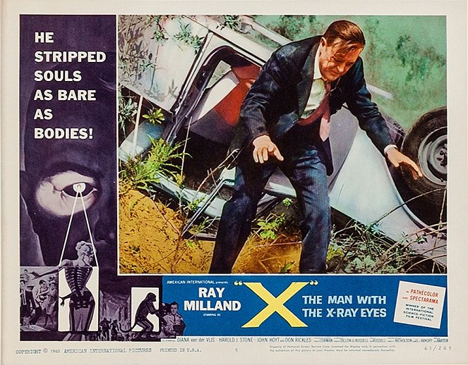 X - Człowiek, który widział więcej - Lobby karty - Ray Milland