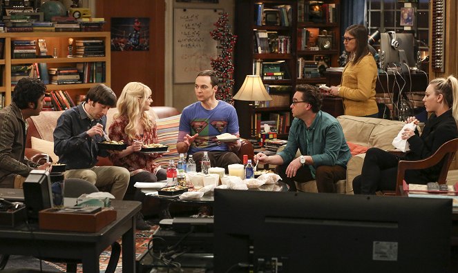 The Big Bang Theory - Das Machtwechsel-Modell - Filmfotos - Kunal Nayyar, Simon Helberg, Melissa Rauch, Jim Parsons, Johnny Galecki, Mayim Bialik, Kaley Cuoco