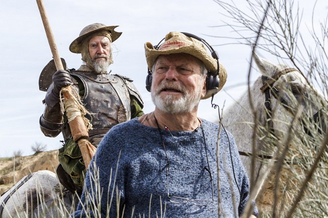 O Homem que Matou Dom Quixote - De filmagens - Jonathan Pryce, Terry Gilliam