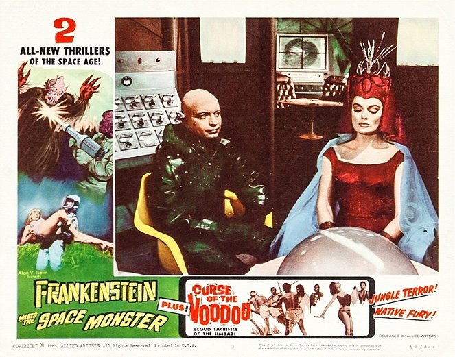 Frankenstein Meets the Space Monster - Cartões lobby