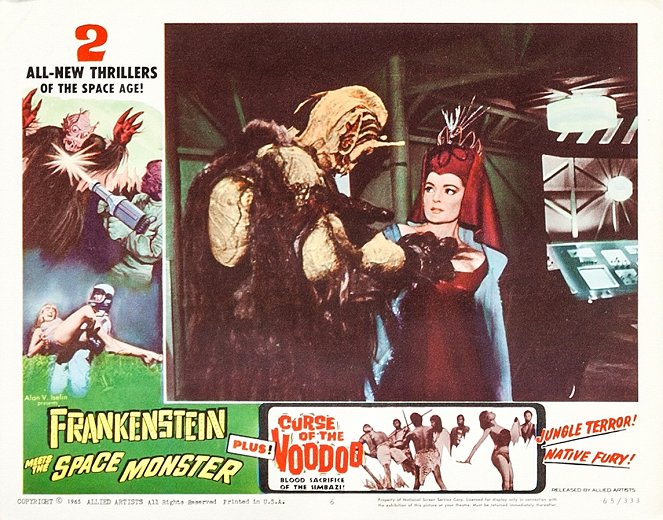 Frankenstein Meets the Space Monster - Cartões lobby