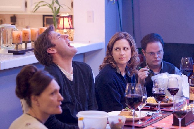 O Escritório - O jantar - Do filme - John Krasinski, Jenna Fischer