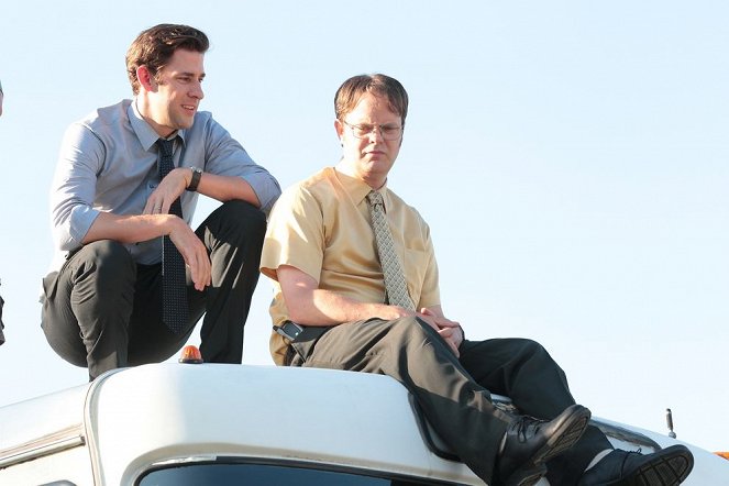 The Office - El bus oficina - De la película - John Krasinski, Rainn Wilson