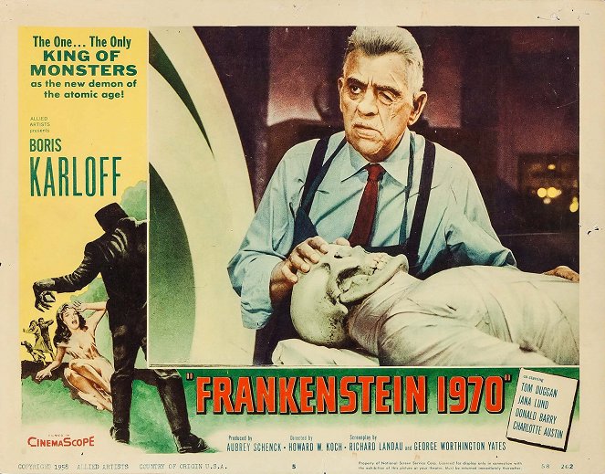 Frankenstein 1970 - Cartões lobby - Boris Karloff