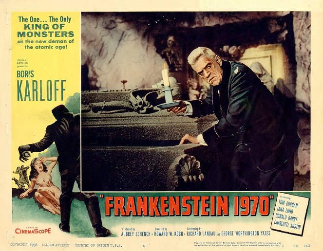 Frankenstein 1970 - Cartões lobby - Boris Karloff