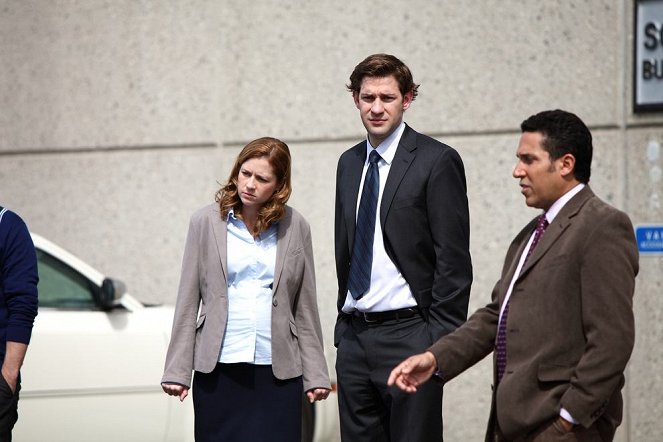 The Office - Shareholder Meeting - Van film - Jenna Fischer, John Krasinski, Oscar Nuñez
