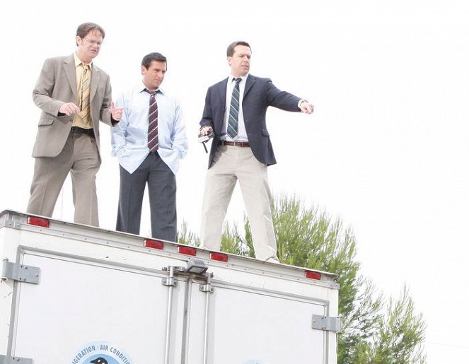 The Office - Season 6 - Gossip - Van film - Rainn Wilson, Steve Carell, Ed Helms