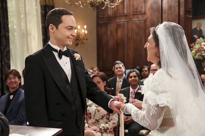 The Big Bang Theory - Der Hochzeitskleid-Hype - Filmfotos - Jim Parsons, Mayim Bialik