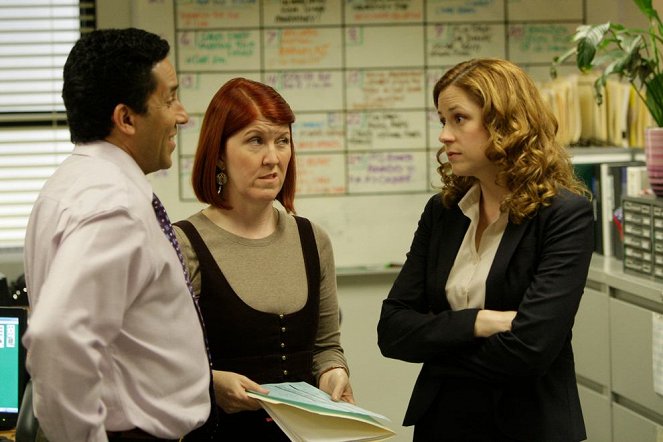 The Office - Michael Scott Paper Company - Van film - Oscar Nuñez, Kate Flannery, Jenna Fischer