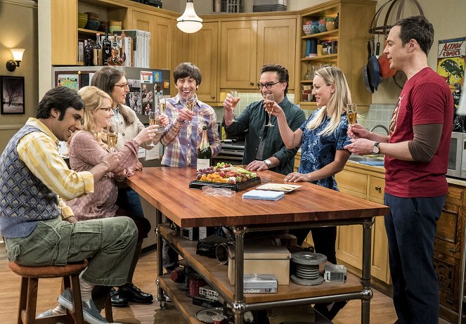 The Big Bang Theory - Die Reifendoktor-Reise - Filmfotos - Kunal Nayyar, Melissa Rauch, Mayim Bialik, Simon Helberg, Johnny Galecki, Kaley Cuoco, Jim Parsons