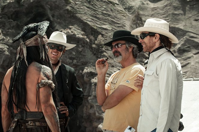 Lone Ranger - Dreharbeiten - Armie Hammer, Bojan Bazelli, Jerry Bruckheimer