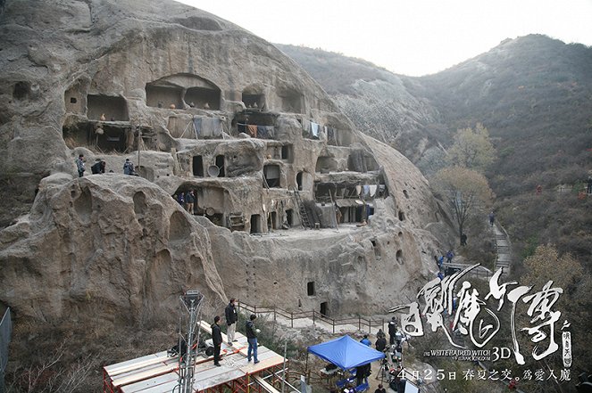 Bai fa mo nu zhuan zhi ming yue tian guo - Del rodaje