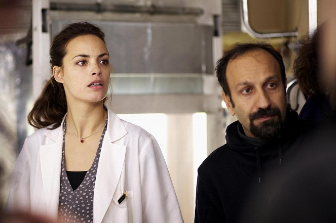 Le Passé - Van de set - Bérénice Bejo, Asghar Farhadi