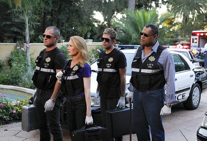 CSI: Kryminalne zagadki Las Vegas - Sqweegel - Z filmu - George Eads, Marg Helgenberger, Eric Szmanda, Laurence Fishburne