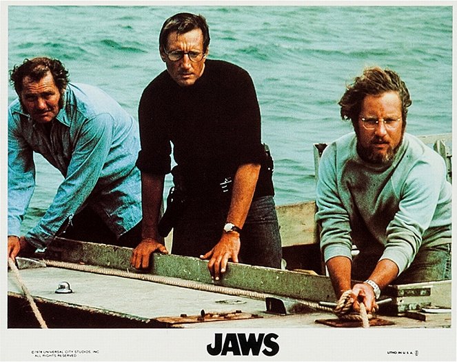 Der weiße Hai - Lobbykarten - Robert Shaw, Roy Scheider, Richard Dreyfuss