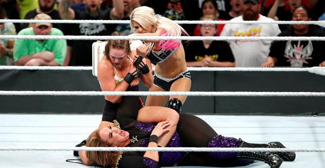 WWE Money in the Bank - Photos - Savelina Fanene, Ronda Rousey, Lexi Kaufman