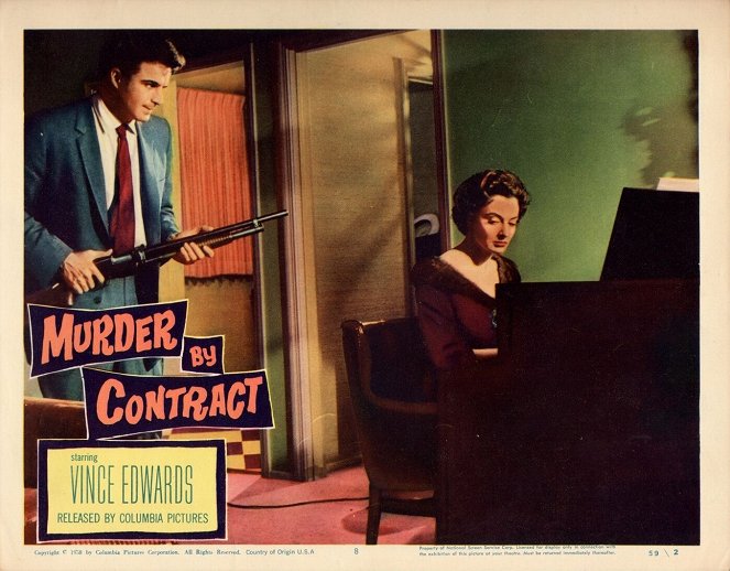 Murder by Contract - Lobbykarten - Vince Edwards, Caprice Toriel