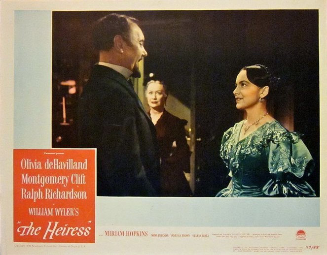 Dziedziczka - Lobby karty - Ralph Richardson, Miriam Hopkins, Olivia de Havilland