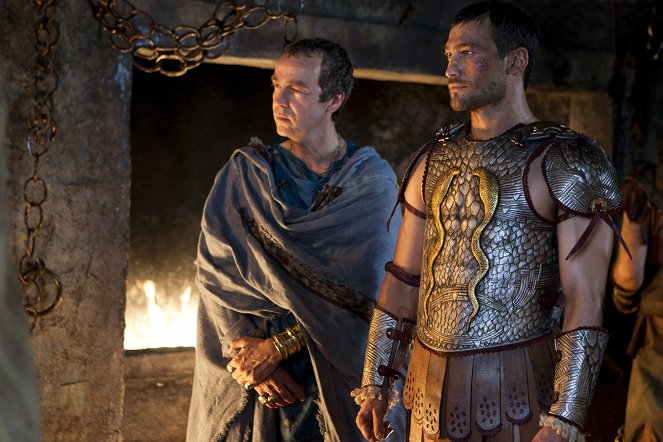 Spartacus - Delikatne sprawy - Z filmu - John Hannah, Andy Whitfield