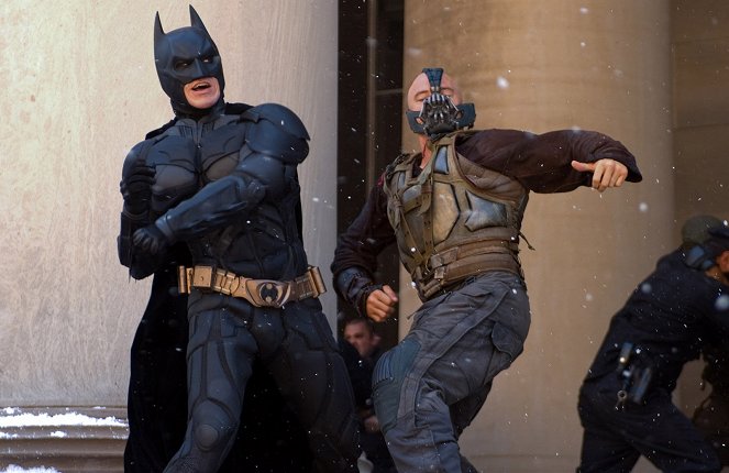The Dark Knight Rises - Van film - Christian Bale, Tom Hardy