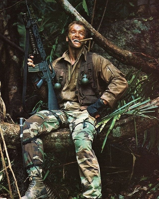 Predator - Tournage - Arnold Schwarzenegger