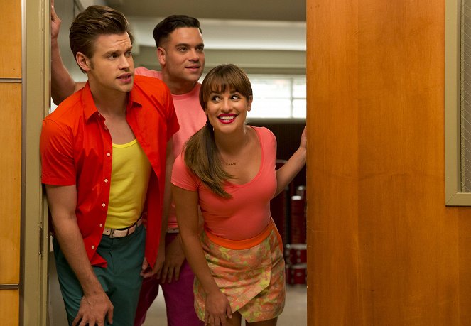 Glee - Season 6 - Homecoming - Photos - Chord Overstreet, Mark Salling, Lea Michele