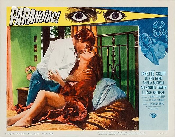 Paranoiac - Lobbykarten - Oliver Reed, Liliane Brousse