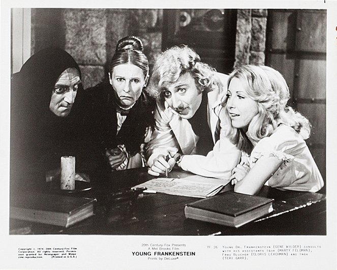 Frankenstein Junior - Cartes de lobby - Marty Feldman, Cloris Leachman, Gene Wilder, Teri Garr