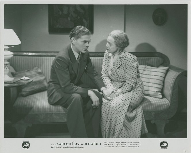 ...som en tjuv om natten - Lobby Cards - Sture Lagerwall, Hilda Borgström