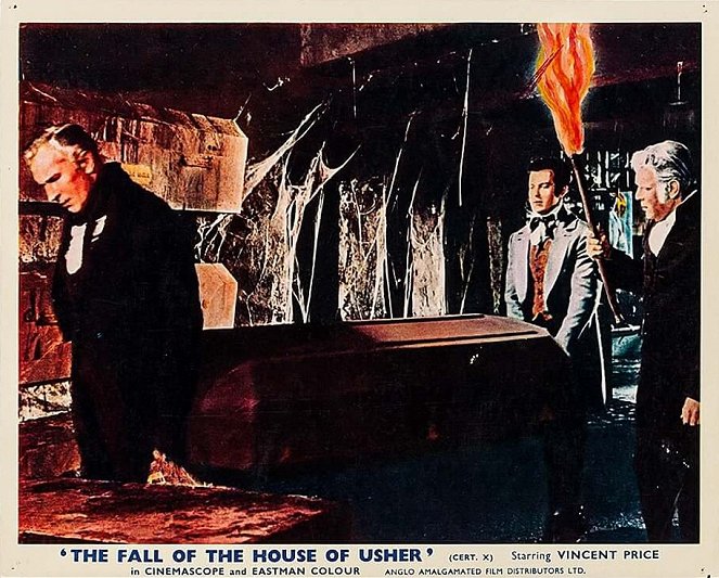 Die Verfluchten - Der Untergang des Hauses Usher - Lobbykarten - Vincent Price, Mark Damon, Harry Ellerbe
