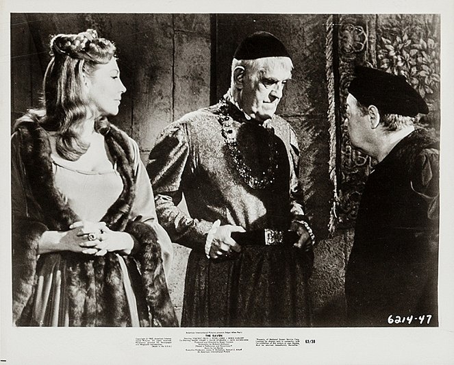 the raven - Lobbykarten - Hazel Court, Boris Karloff, Peter Lorre