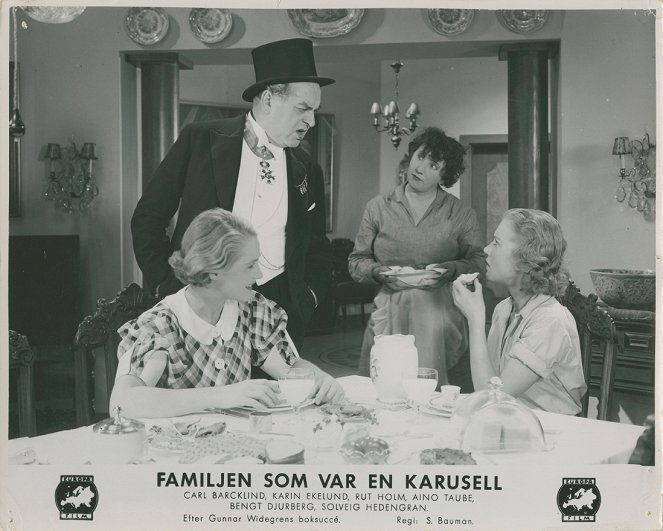 Familjen som var en karusell - Lobbykarten - Solveig Hedengran, Carl Barcklind, Rut Holm, Aino Taube