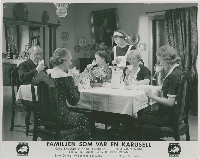 Familjen som var en karusell - Lobbykarten - Carl Barcklind, Solveig Hedengran, Rut Holm, Karin Ekelund, Aino Taube