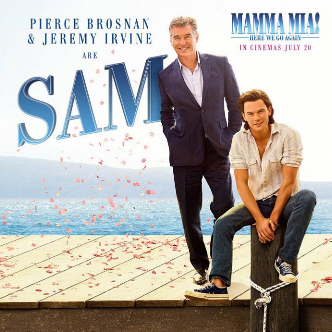 Mamma Mia! Una y otra vez - Promoción - Pierce Brosnan, Jeremy Irvine