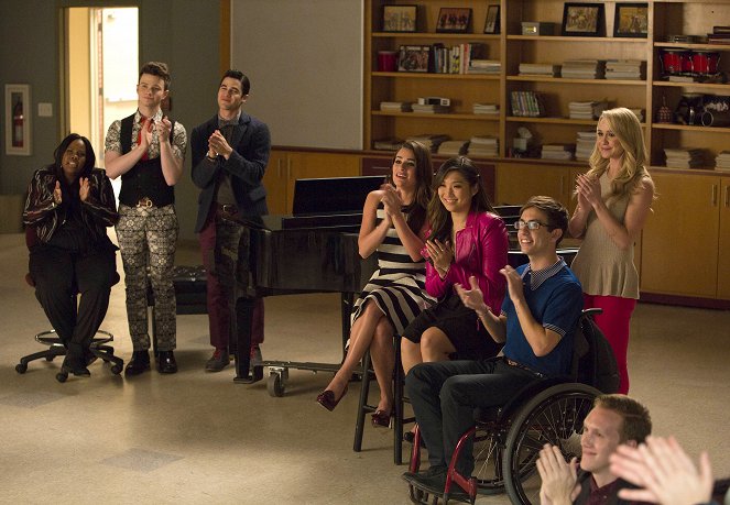 Glee - Season 6 - Träume werden wahr - Filmfotos - Amber Riley, Chris Colfer, Darren Criss, Lea Michele, Jenna Ushkowitz, Kevin McHale, Becca Tobin