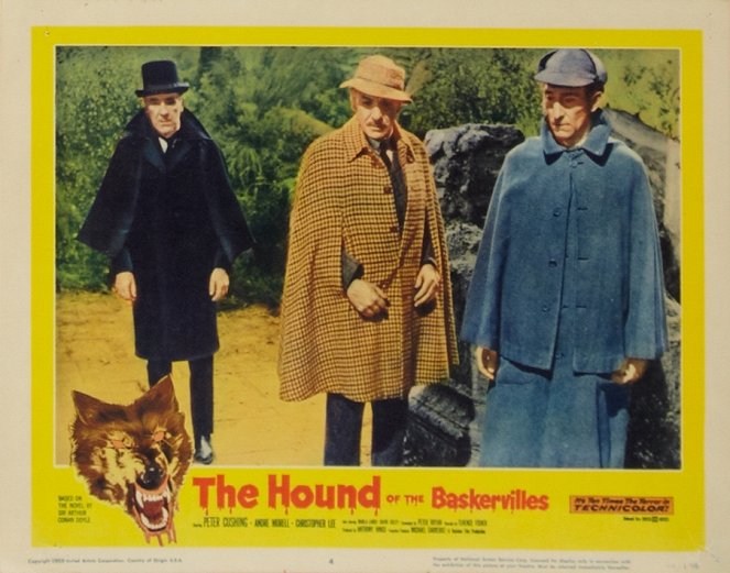 The Hound of the Baskervilles - Cartões lobby - John Le Mesurier, André Morell, Peter Cushing