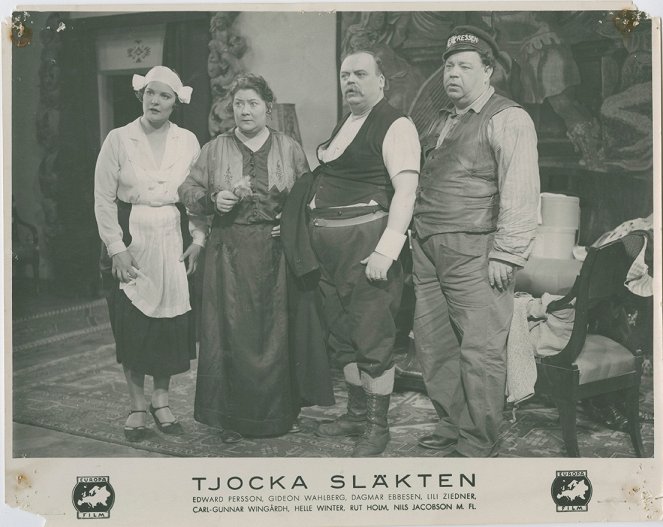 Tjocka släkten - Cartões lobby - Dagmar Ebbesen, Gideon Wahlberg, Edvard Persson