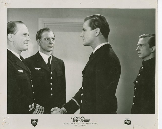 Tre söner gick till flyget - Lobby Cards - Björn Berglund, George Fant, Stig Olin