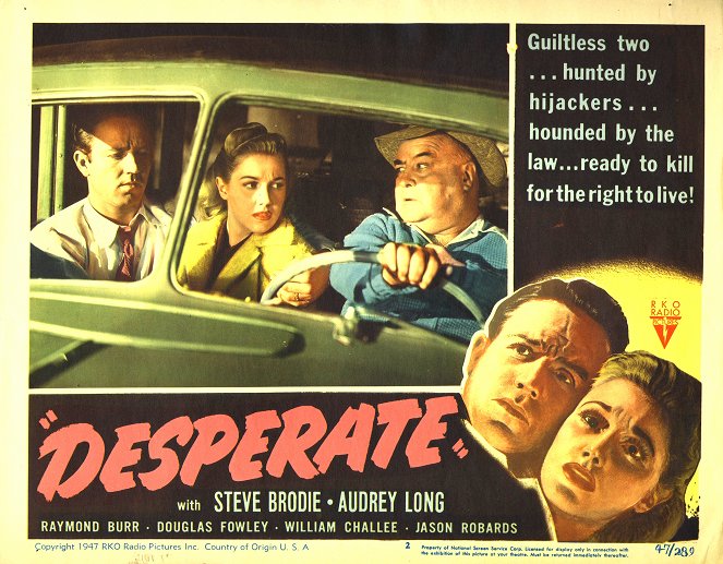 Desperate - Lobby karty - Steve Brodie, Audrey Long, Dick Elliott