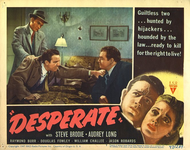 Desperate - Cartões lobby - William Challee, Steve Brodie, Raymond Burr