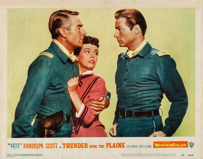 Thunder Over the Plains - Cartões lobby - Randolph Scott, Phyllis Kirk, Lex Barker