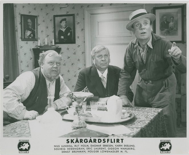 Skärgårdsflirt - Fotocromos - Gideon Wahlberg, Ernst Brunman, Nils Lundell
