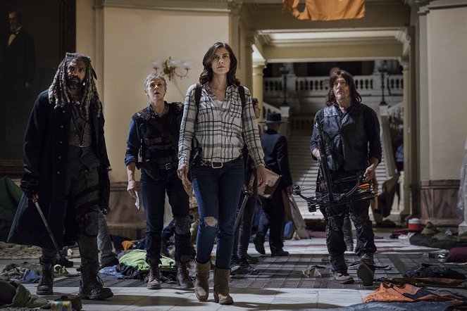 The Walking Dead - Egy új kezdet - Filmfotók - Khary Payton, Melissa McBride, Lauren Cohan, Norman Reedus